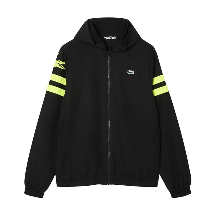 Áo Khoác Lacoste Chính hãng - Tennis Water-Repellent Hooded Jacket , Waterproof - Màu Đen | JapanSport BH4776-51-7NI