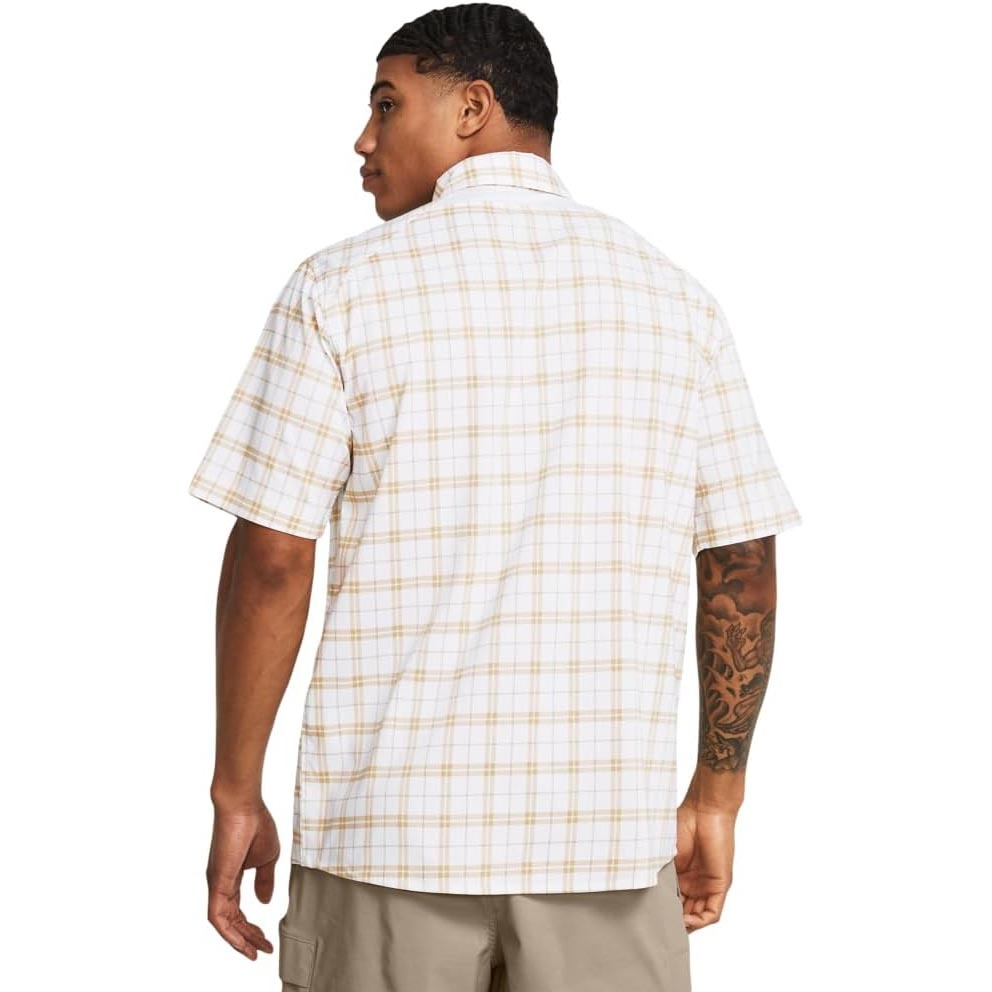 Áo Sơ mi Under Armour Chính hãng - Drift Tide 2.0 Plaid Short-Sleeve T-Shirt - Màu Trắng | JapanSport 1369304-201