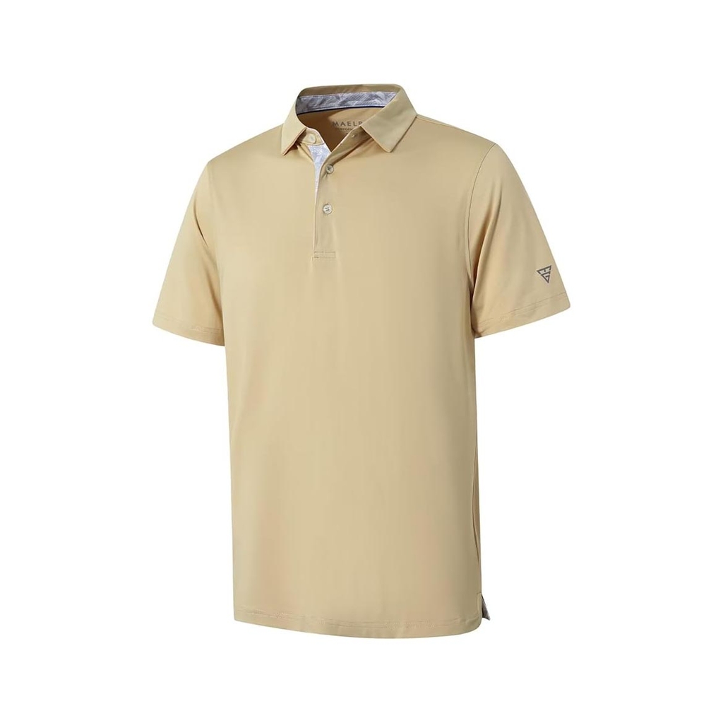 Áo Polo M MAELREG Nam Chính Hãng - Casual Solid Stylish Dry Fit Performance Designed Collared Golf Polo Shirts - Màu Be | JapanSport MGSP010