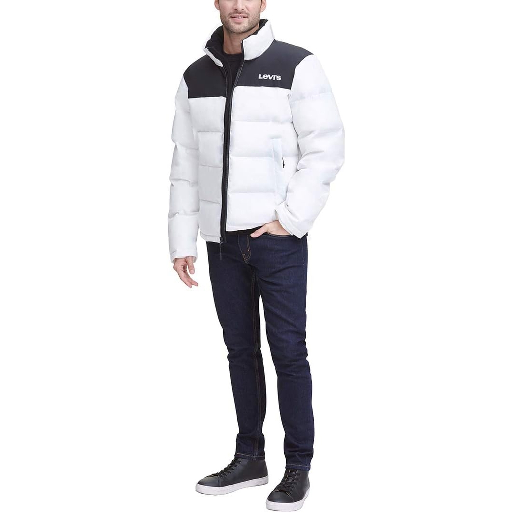 Áo Khoác Levi's Chính Hãng - Arctic Cloth Retro Bubble Puffer Jacket - Màu Trắng | JapanSport LM2RP715-whb