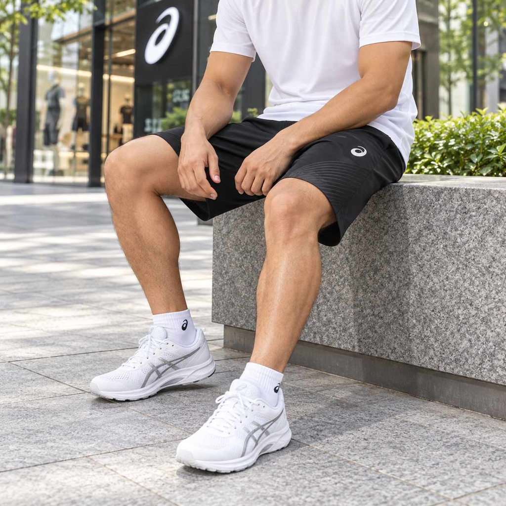 Quần Asics Chính Hãng - Team Double Cross Shorts - Màu Đen | JapanSport 2101A131-001