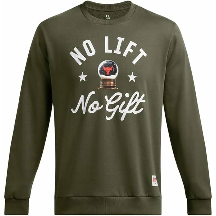 Áo Dài Tay Under Armour Chính Hãng - Project Rock Red One No Lift No Gift Crew Neck Sweatshirt - Màu Nâu | JapanSport 6003006-390