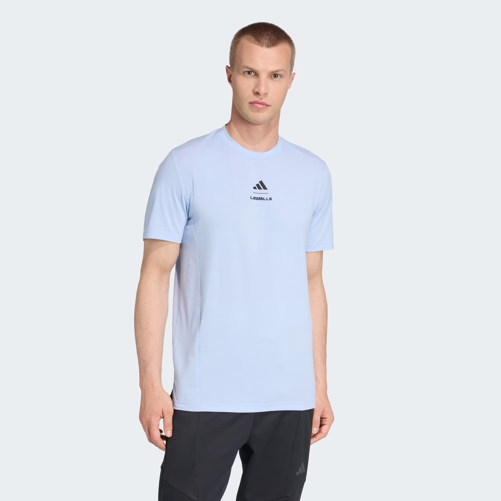 Áo Phông Adidas Nam Chính Hãng - Les Mills Graphic T-Shirt - Màu Xanh | JapanSport KD4346