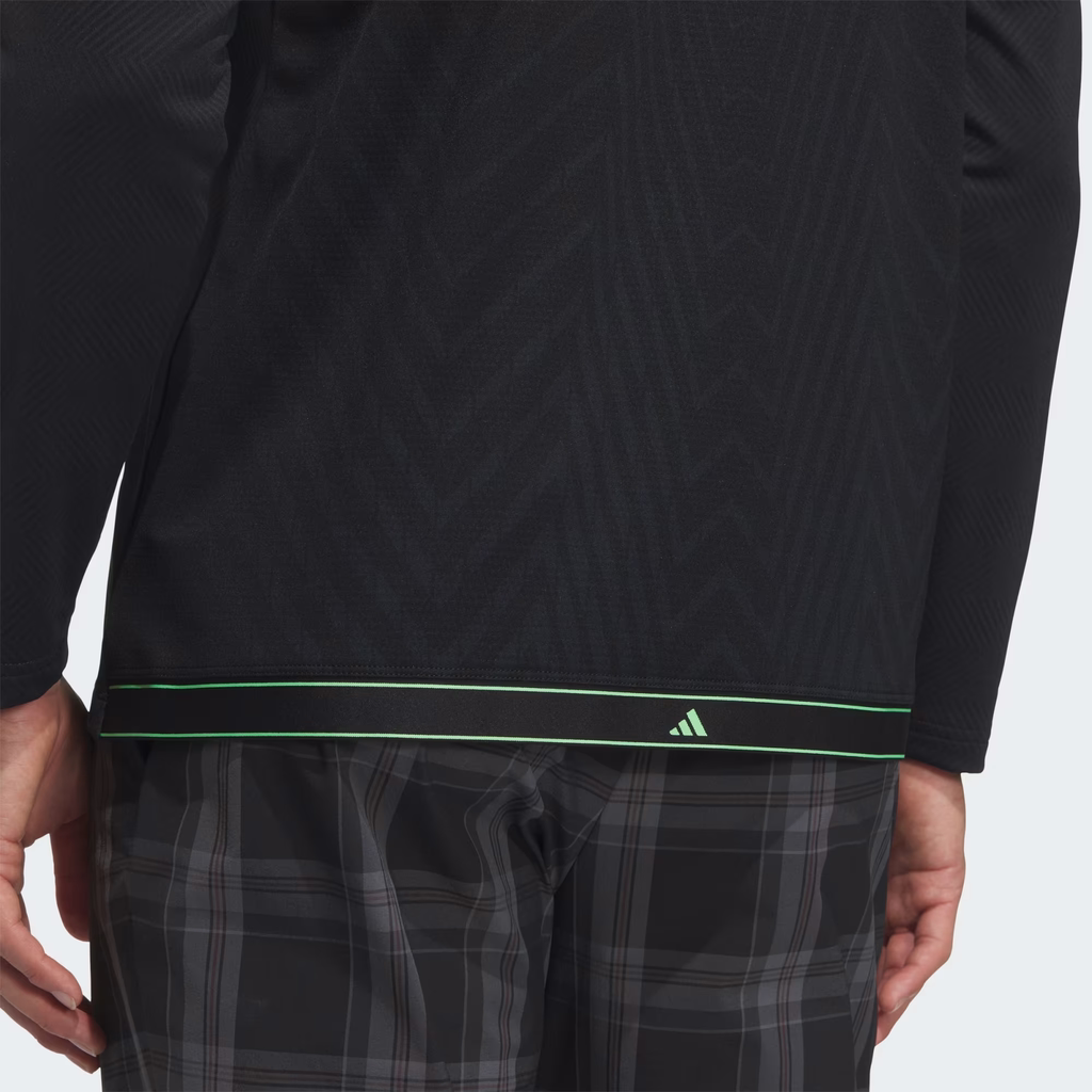 Áo Dài Tay Adidas Nam Chính Hãng - Jacquard Polo Long Sleeve - Màu Đen | JapanSport JN1238