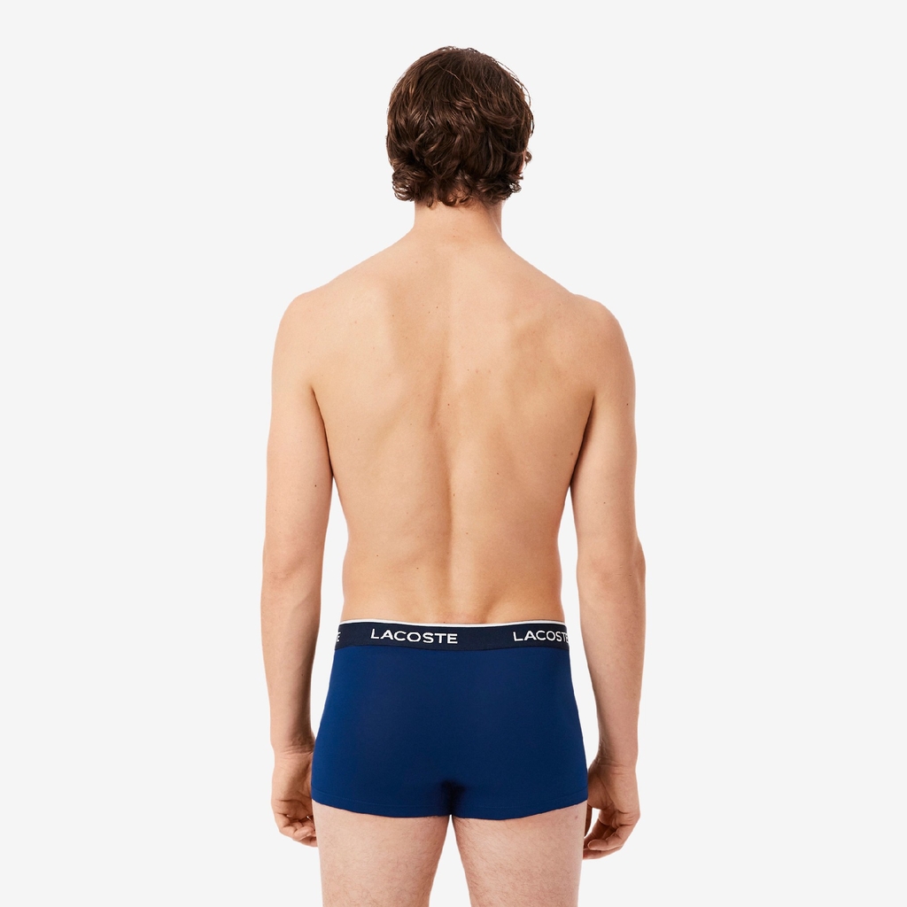 Quần Boxer Lacoste Chính hãng - Trunks 3-Pack - Màu Xanh/Đỏ/Navy | JapanSport 5H1300-51-W64