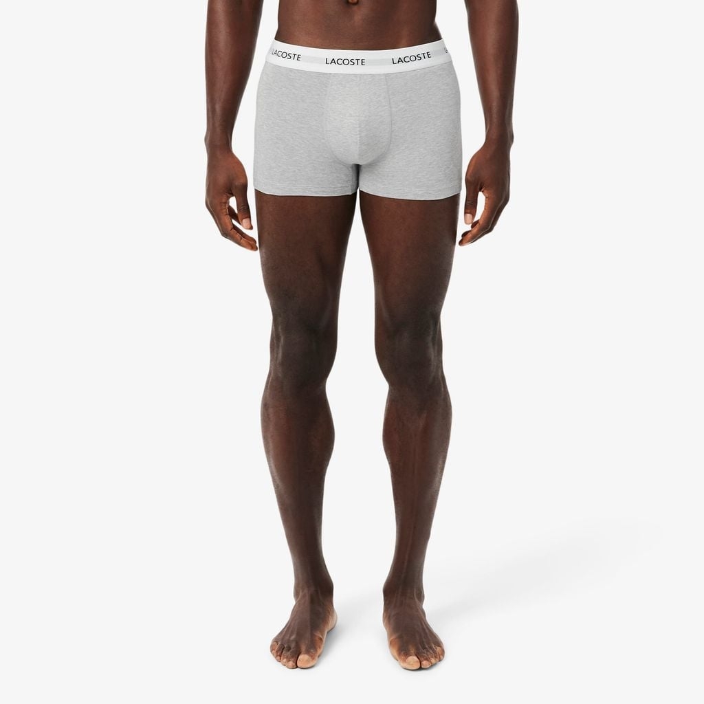 Quần Boxer Lacoste Nam Chính hãng - 3-Pack Trunks Underwear - Màu Đen/Trắng/Xám | JapanSport 5H5150-51-NUA
