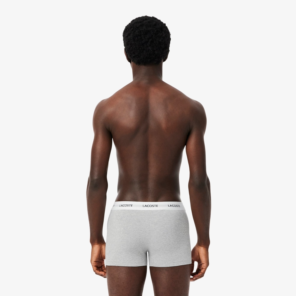 Quần Boxer Lacoste Nam Chính hãng - 3-Pack Trunks Underwear - Màu Đen/Trắng/Xám | JapanSport 5H5150-51-NUA