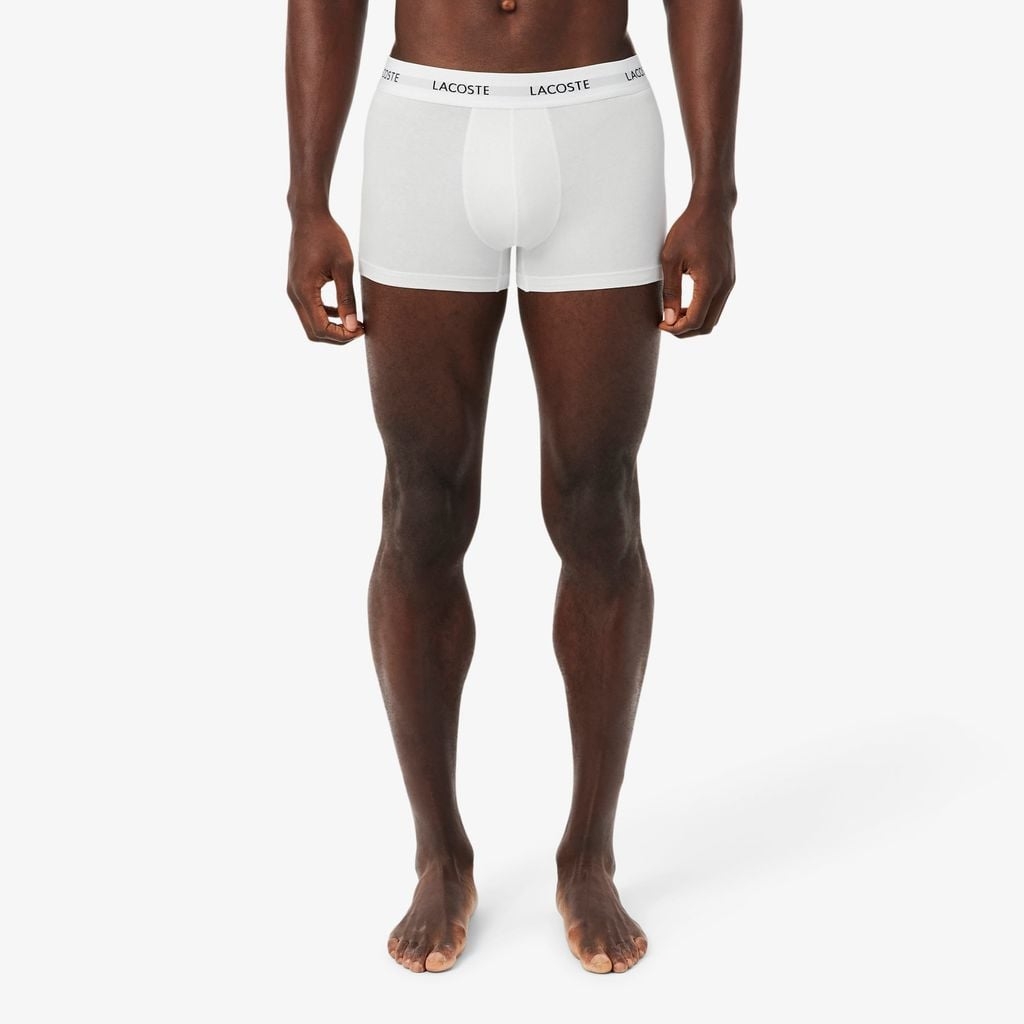 Quần Boxer Lacoste Nam Chính hãng - 3-Pack Trunks Underwear - Màu Đen/Trắng/Xám | JapanSport 5H5150-51-NUA