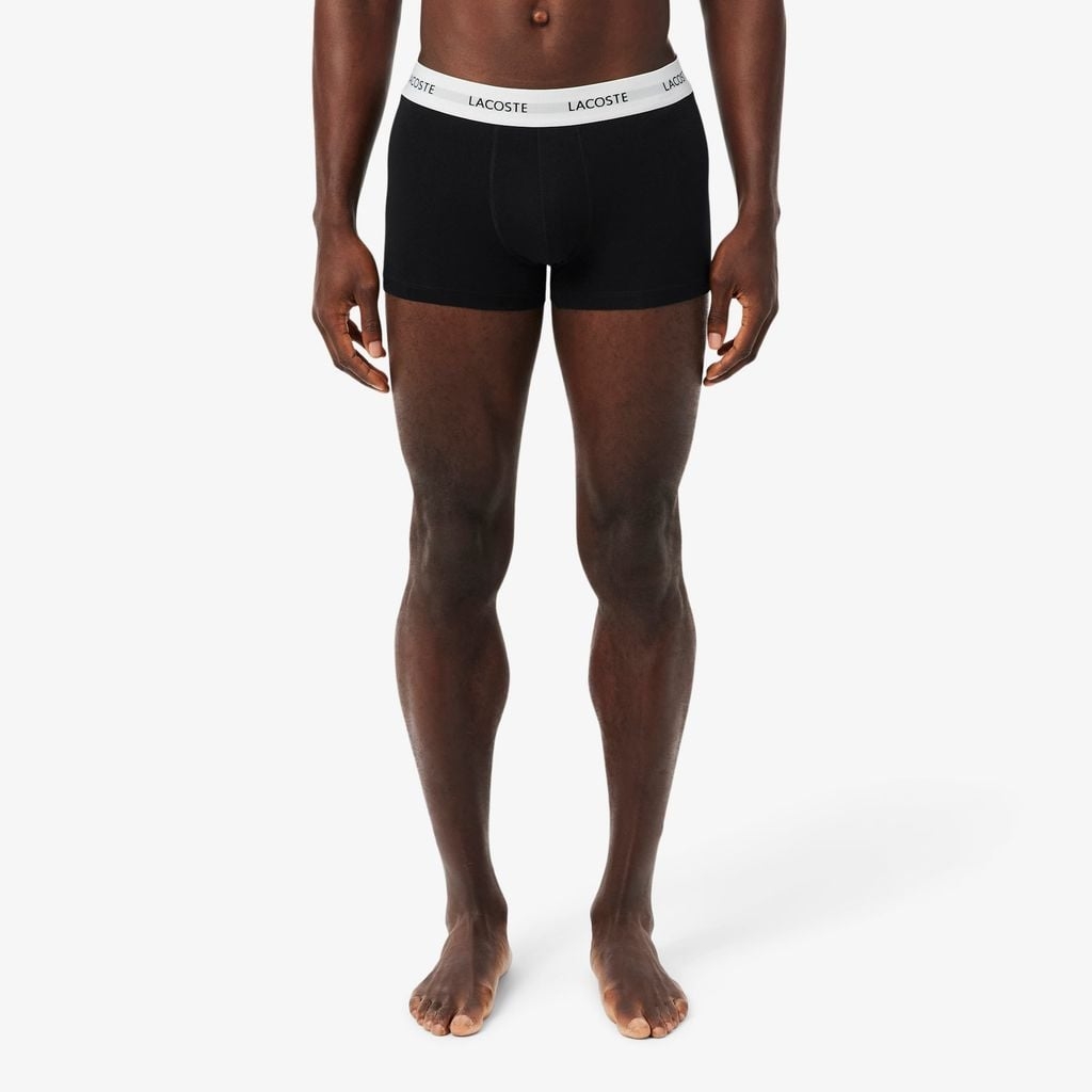 Quần Boxer Lacoste Nam Chính hãng - 3-Pack Trunks Underwear - Màu Đen/Trắng/Xám | JapanSport 5H5150-51-NUA