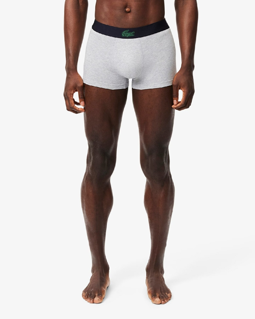 Quần Boxer Lacoste Chính hãng - 3-Pack Crocodile Print Trunks - 3 màu | JapanSport 5h5154-51-I90