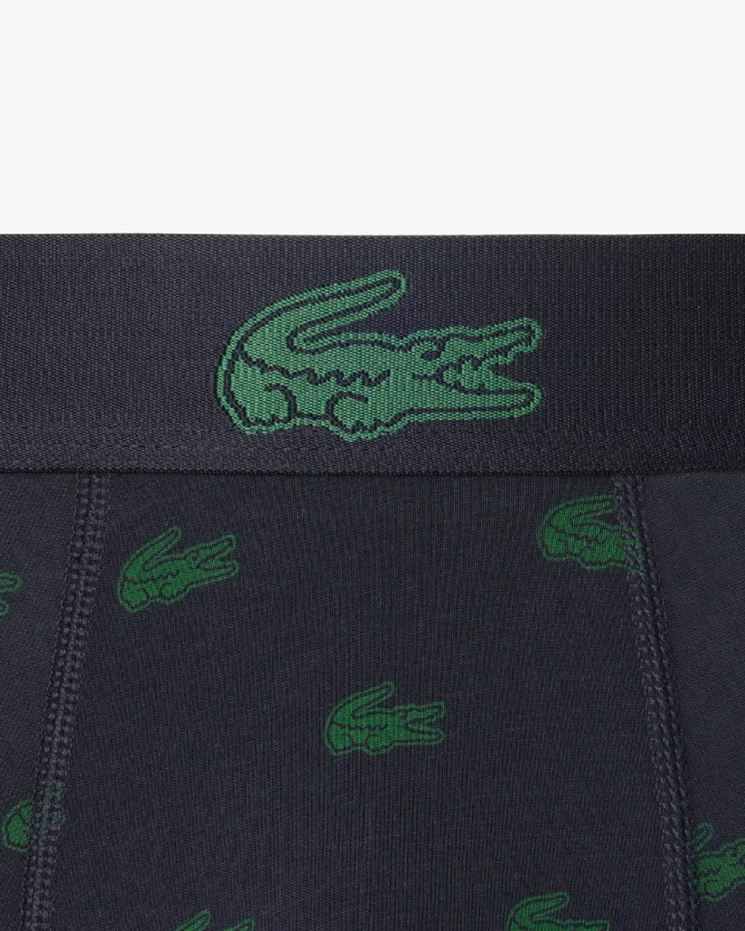 Quần Boxer Lacoste Chính hãng - 3-Pack Crocodile Print Trunks - 3 màu | JapanSport 5h5154-51-I90