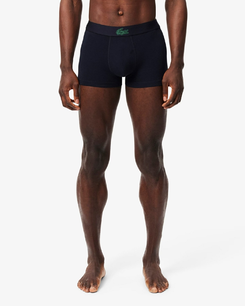 Quần Boxer Lacoste Chính hãng - 3-Pack Crocodile Print Trunks - 3 màu | JapanSport 5h5154-51-I90