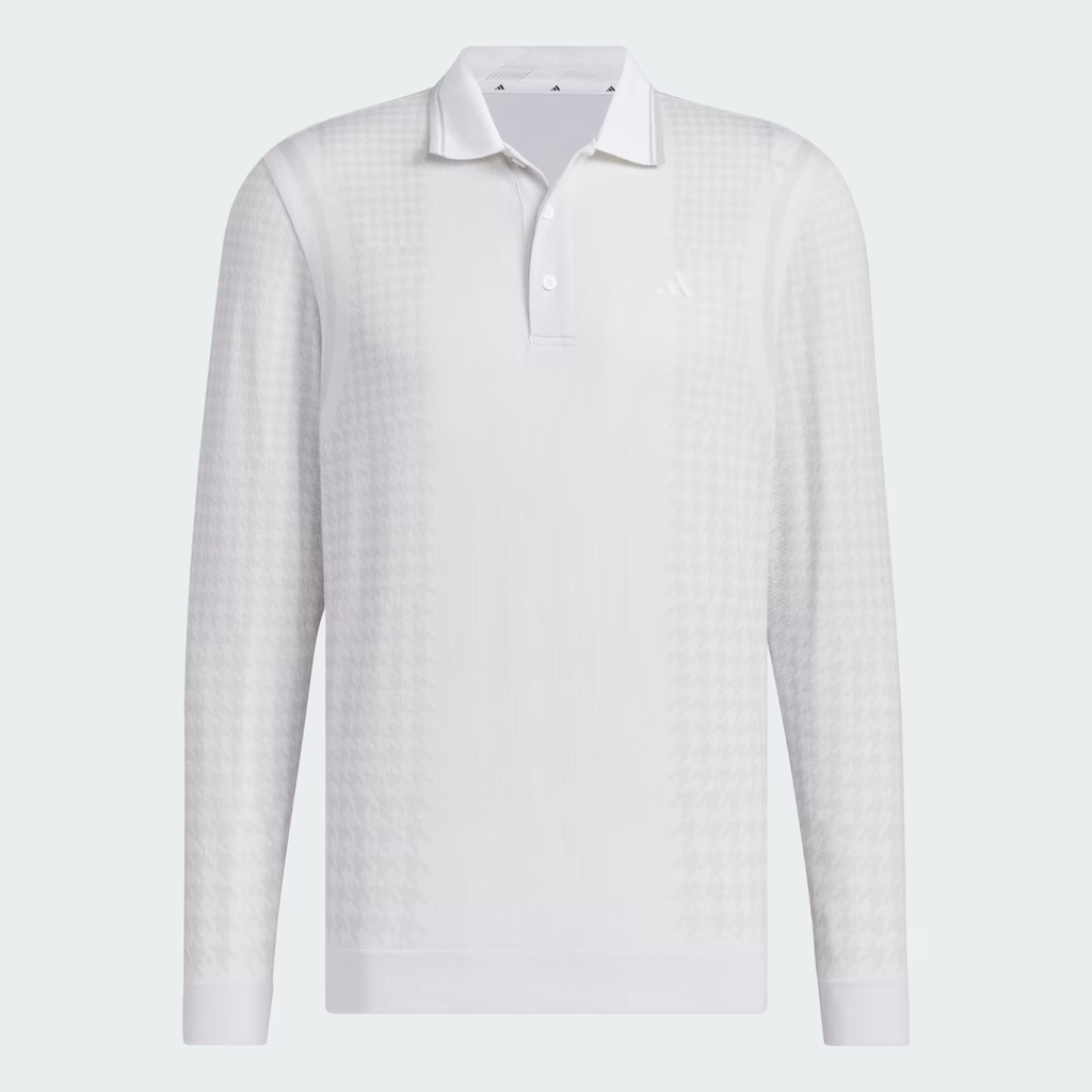 Áo Polo Adidas Nam Chính Hãng -  PRIMEKNIT long-sleeved shirt with seamless sides - Màu Trắng | JapanSport IM7301