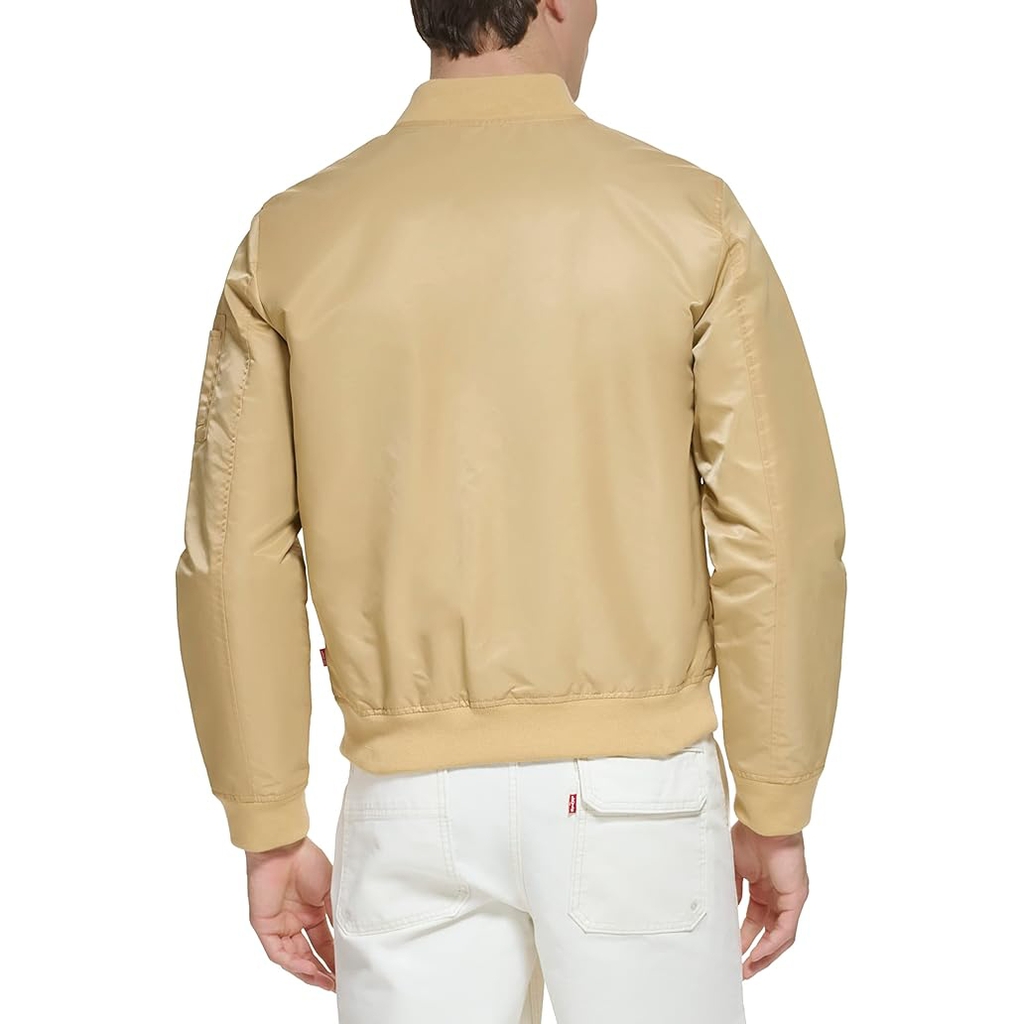 Áo Khoác Levi's Chính Hãng - Flight Satin Unfilled Ma-1 Bomber - Màu Vàng | JapanSport LM2RN614-Khk