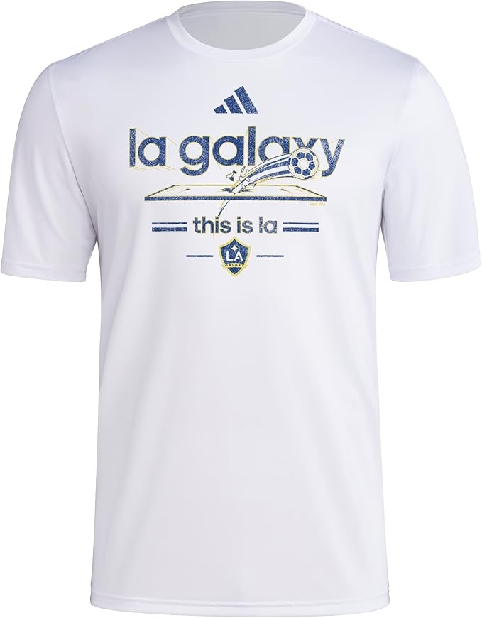 Áo Phông Adidas Nam Chính Hãng -  Los Angeles Galaxy Vintage World Pregame - Màu Trắng | JapanSport HT4002