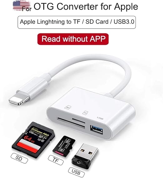 Đầu Đọc Thẻ SD TF USB 3in1 Chính hãng dành cho Iphone | JapanSport