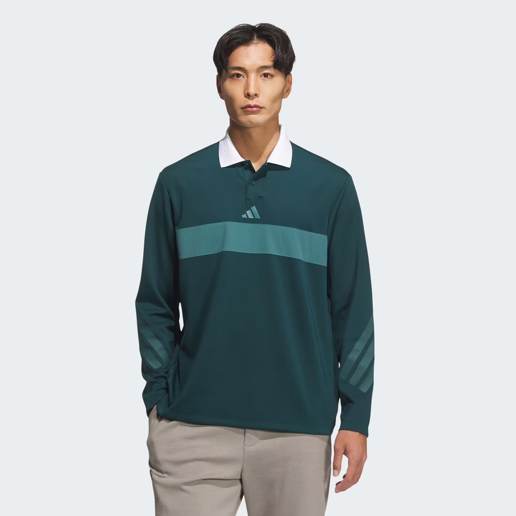 Áo Polo Dài Tay Adidas Nam Chính Hãng - Polo Shirt Long Sleeve - Màu Xanh | JapanSport JM9580