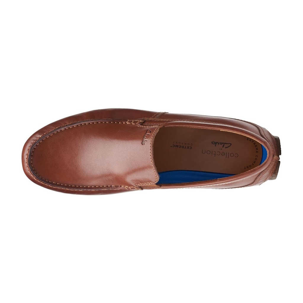 Giày Clark Nam Chính Hãng - Plain mens Driving Style Loafer - Màu Nâu | JapanSport 261-58703
