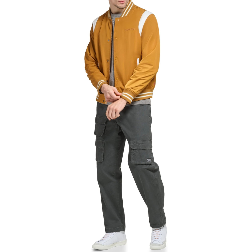 Áo Khoác Levi's Chính Hãng -  Colorblock Varsity Bomber Jacket - Màu Nâu | JapanSport LM3RP739-spi