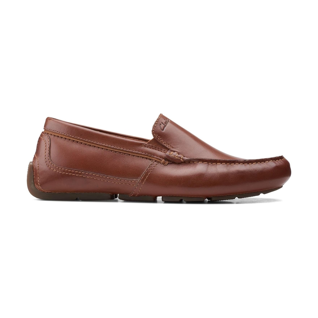 Giày Clark Nam Chính Hãng - Plain mens Driving Style Loafer - Màu Nâu | JapanSport 261-58703