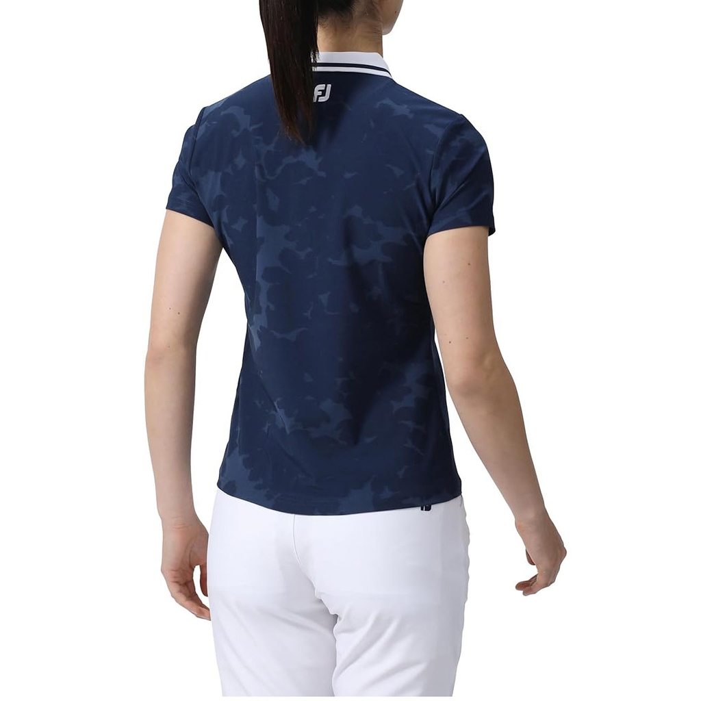 Áo Golf Polo FootJoy Nữ Chính Hãng - Floral Camo Jacquard Short - Màu Camo | Japansport 81941-FJW-S24-S08