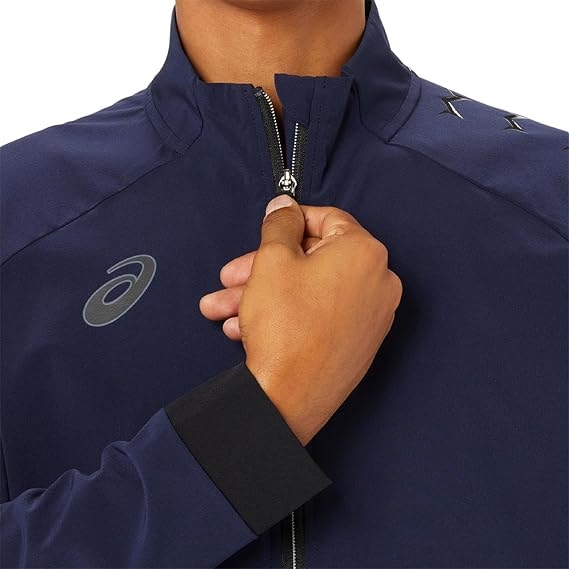 Áo Khoác Asics Chính Hãng - Soccer Wear Stretch Cross Soccer - Màu Xanh | JapanSport 2101a263-405