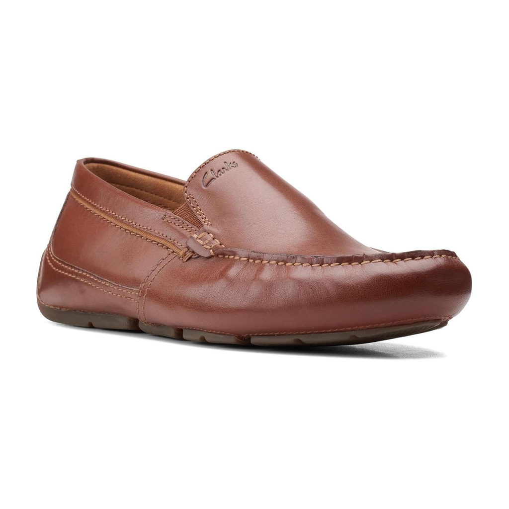 Giày Clark Nam Chính Hãng - Plain mens Driving Style Loafer - Màu Nâu | JapanSport 261-58703