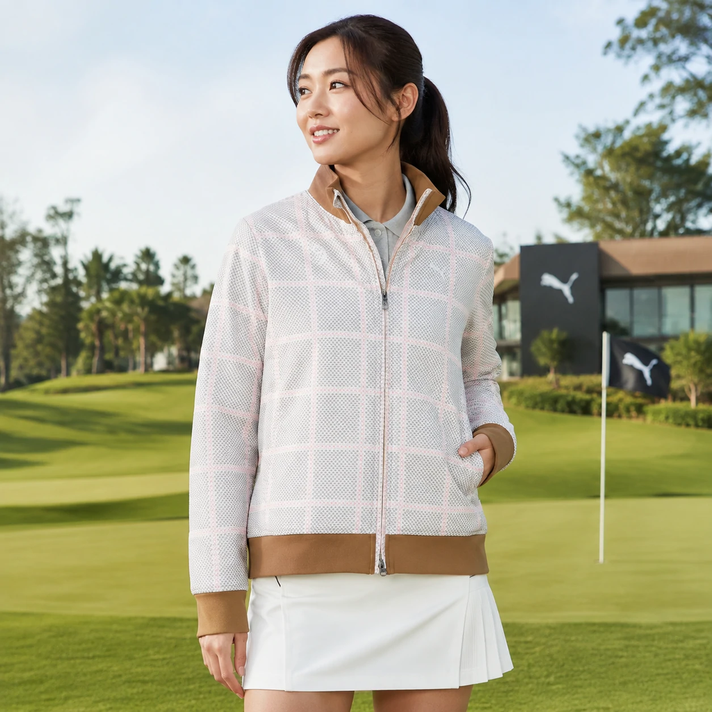 Áo Khoác Puma Chính Hãng - for women with classic plaid - Màu Trắng | JapanSport 624969-04