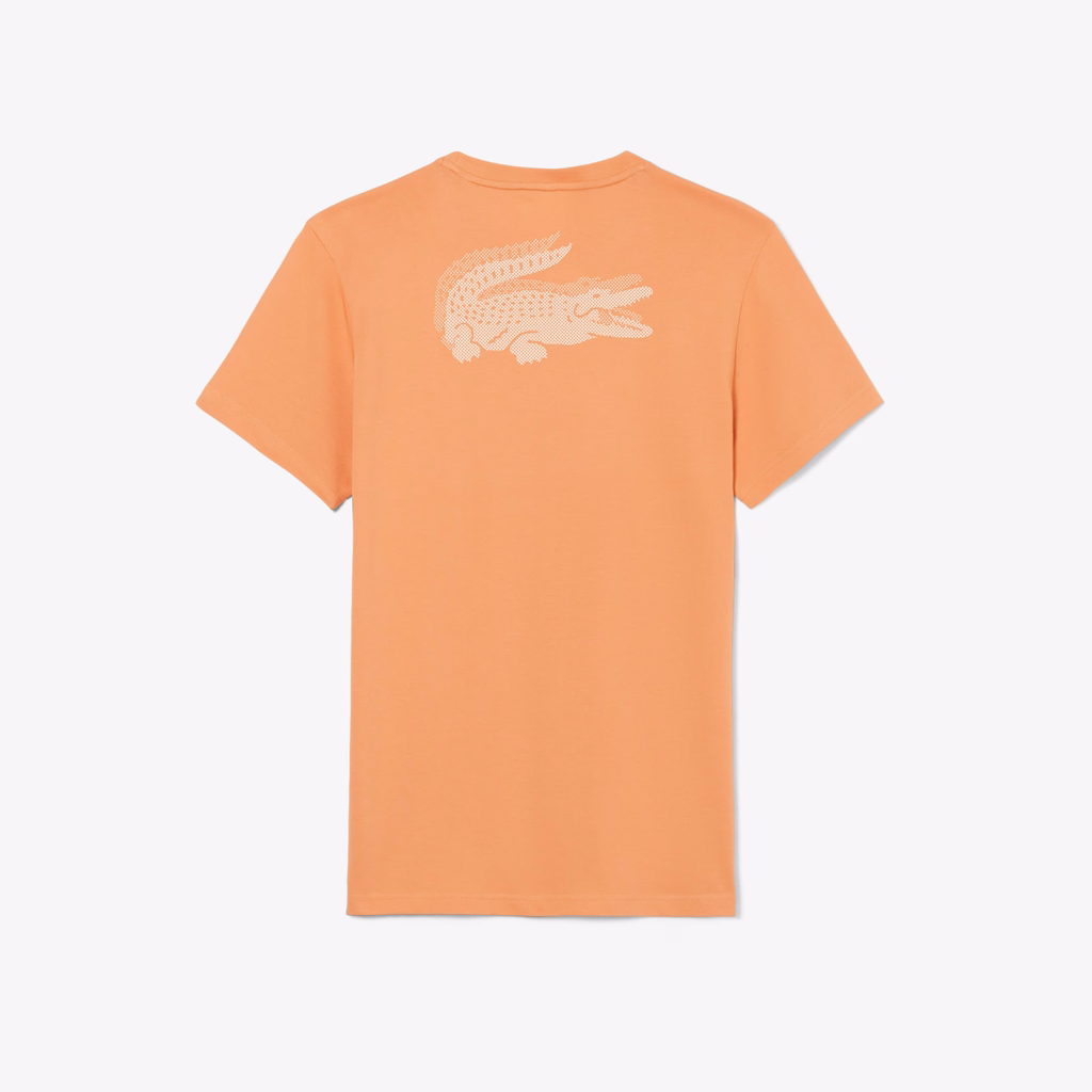 Áo Phông Lacoste nam Chính hãng - Ultra Dry Crocodile Graphic Sport T-Shirt - Màu Cam  | JapanSport TH0003-51-4AD
