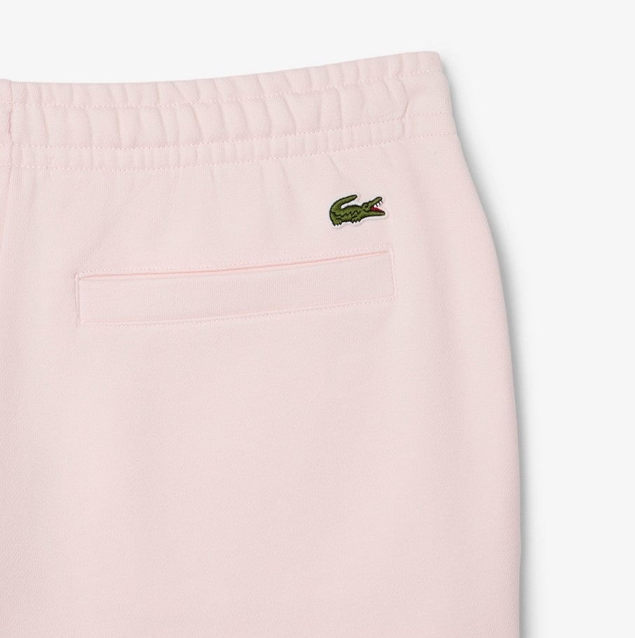 Quần Short Lacoste Chính hãng - Printed Cotton Fleece Shorts - Màu Hồng | JapanSport GH0990-51-T03