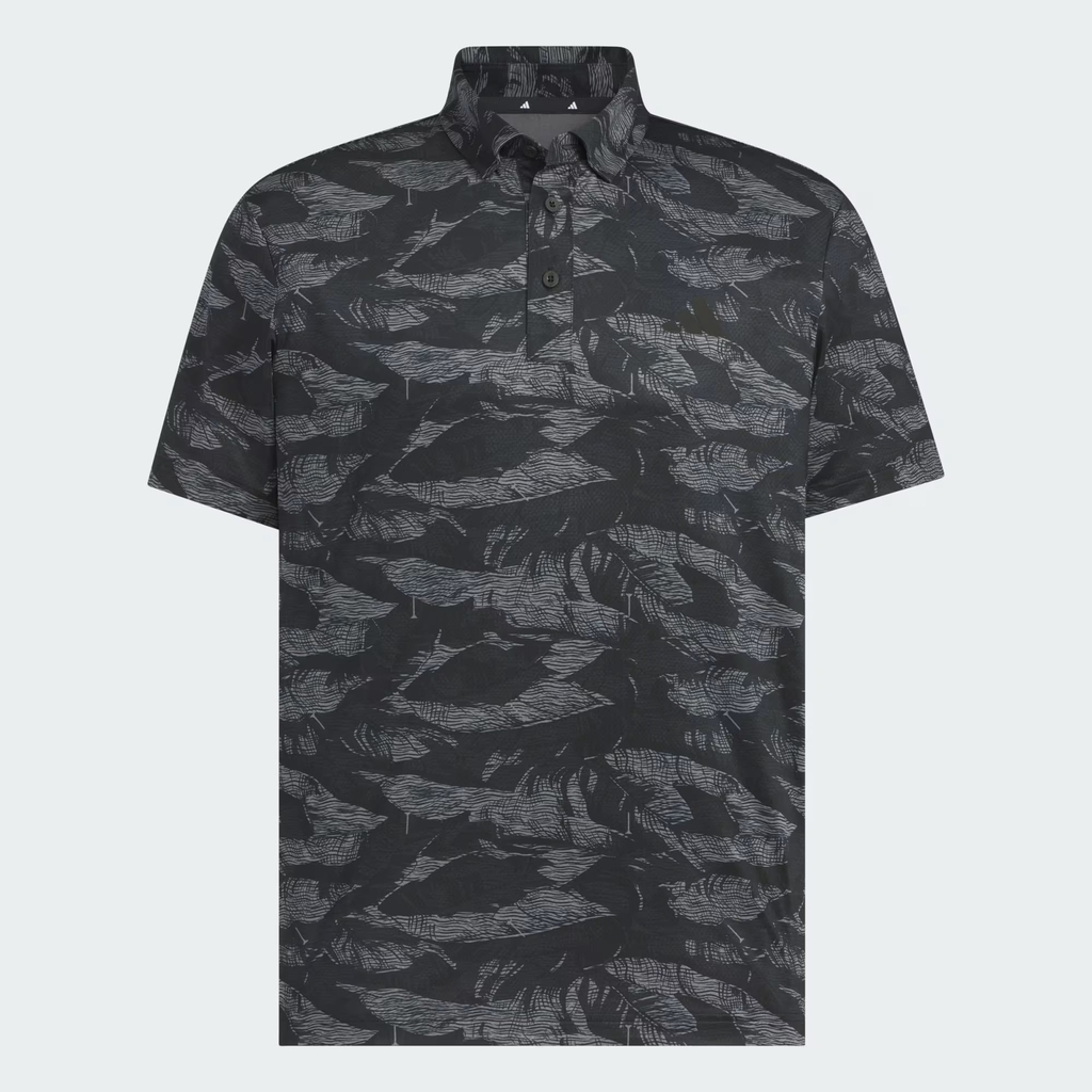 Áo Polo Adidas Chính Hãng -  All-Over Print Short-Sleeve Polo Shirt - Màu Đen | JapanSport JN1225