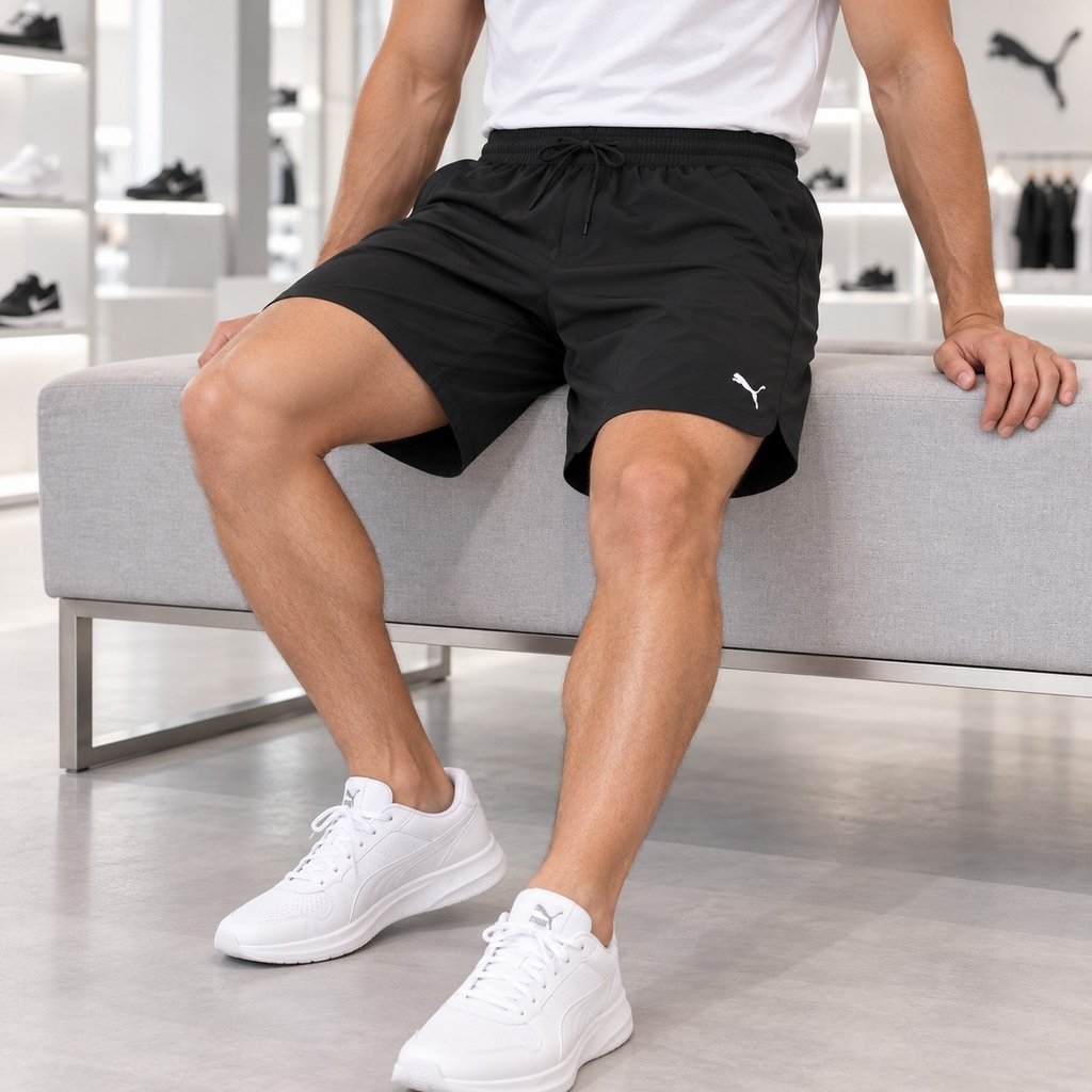 Quần Short Puma Chính Hãng -Studio Foundation Shorts - Màu đen | JapanSport  526372-01