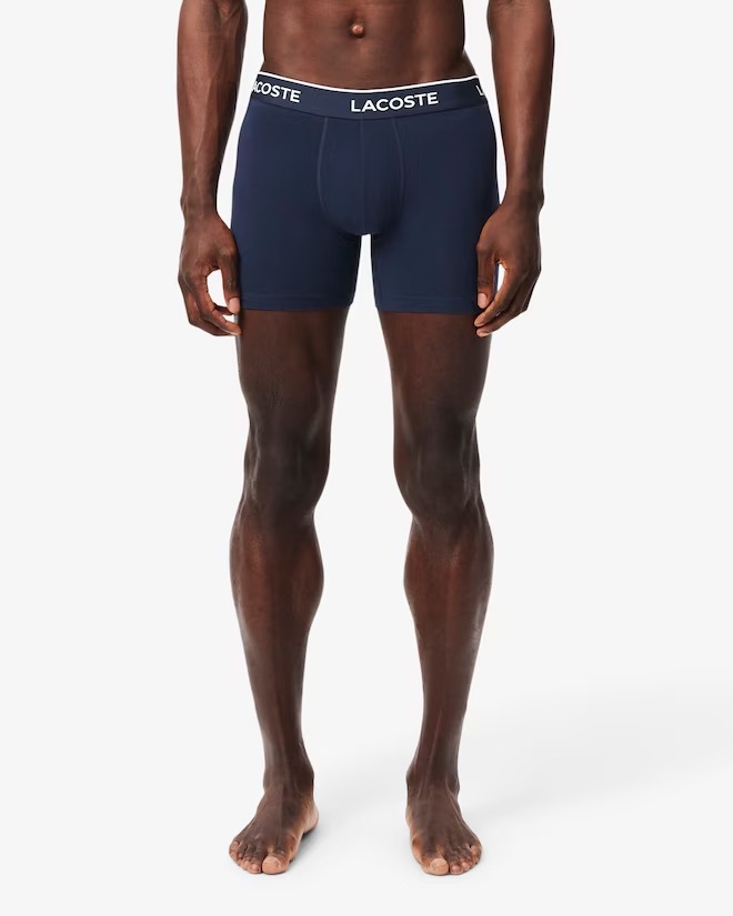Quần Boxer Lacoste Chính hãng - Jersey Boxer Briefs 3-Pack - Màu Xanh/Đỏ | JapanSport 6H1290-51 W64