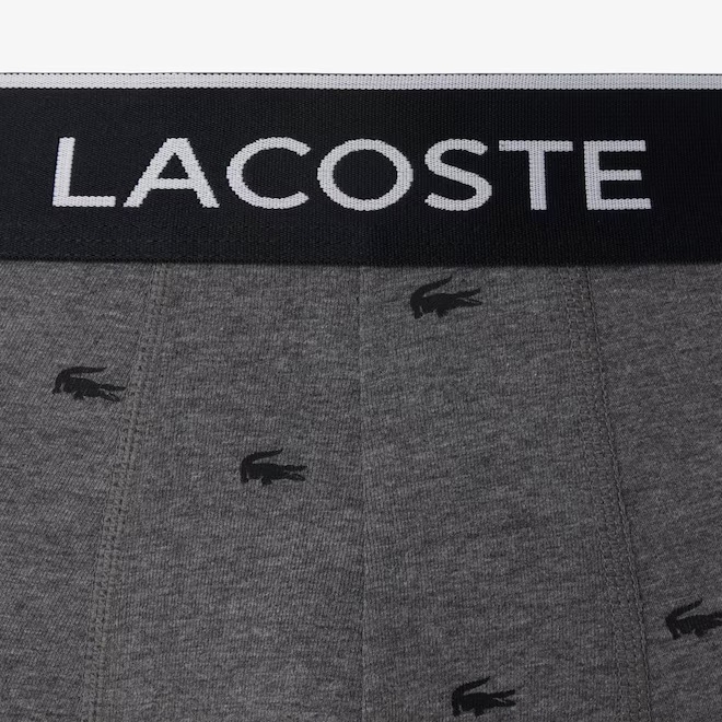 Quần Boxer Lacoste Chính hãng - 3-Pack Stretch Cotton Boxer Briefs - Màu Đen/ Ghi / Trắng | JapanSport 6h3392-51-VDP