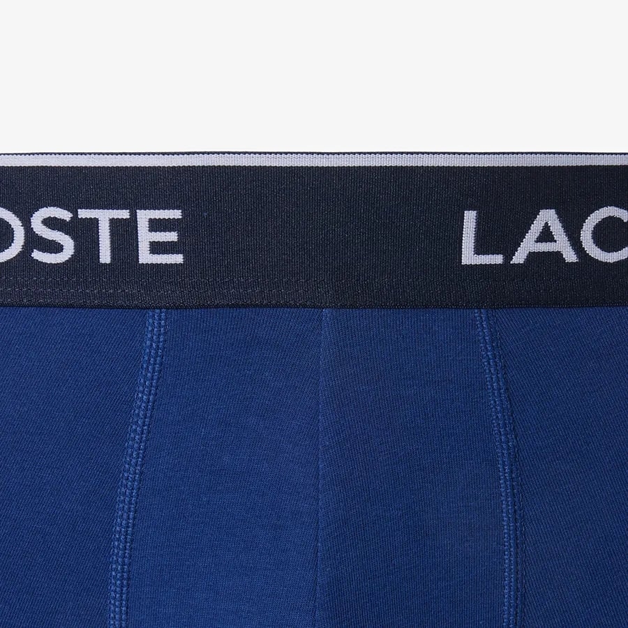 Quần Boxer Lacoste Chính hãng - Lacoste Men's 3-Pack Stretch Cotton Boxer Briefs - Màu Xanh/Đỏ/Navy | JapanSport 6h3420-51-W64