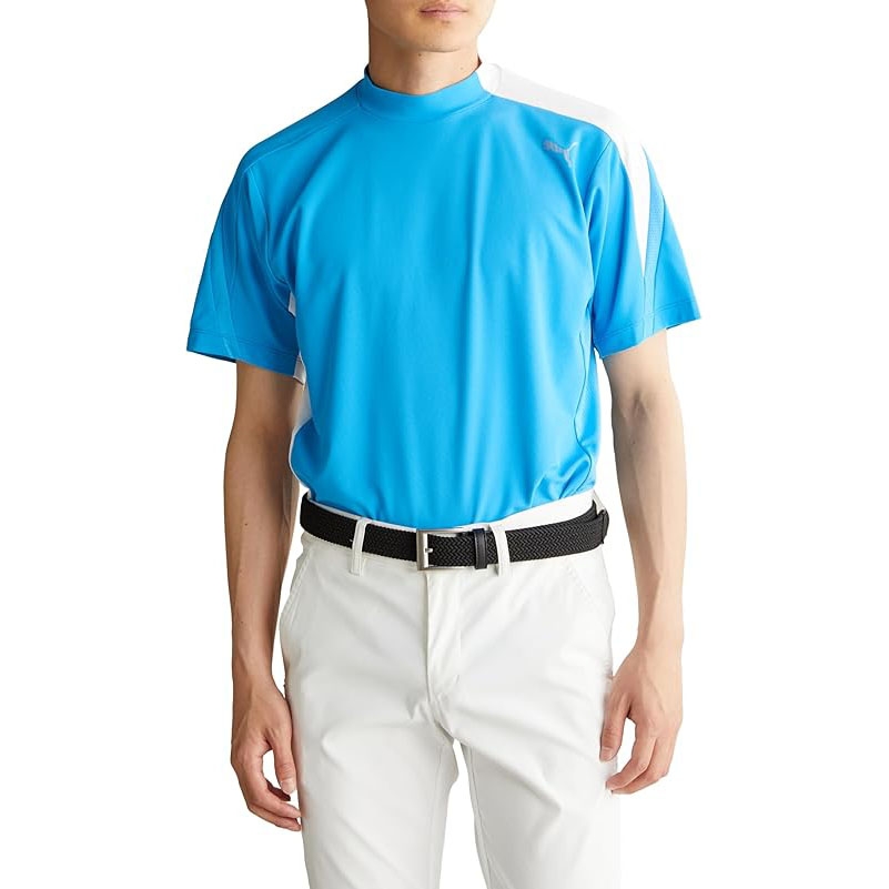 Áo Phông Golf Puma Chính hãng - PF Stretch CB Tech Cut Mock Neck - Màu Xanh | JapanSport 627646-02