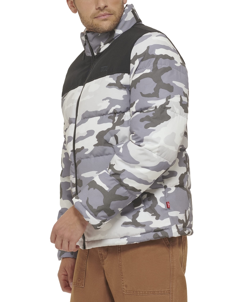 Áo Khoác Levi's Nam Chính Hãng - Arctic Cloth Retro Bubble Puffer Jacket - Màu Trắng Xám | JapanSport LM2RP715-4w1
