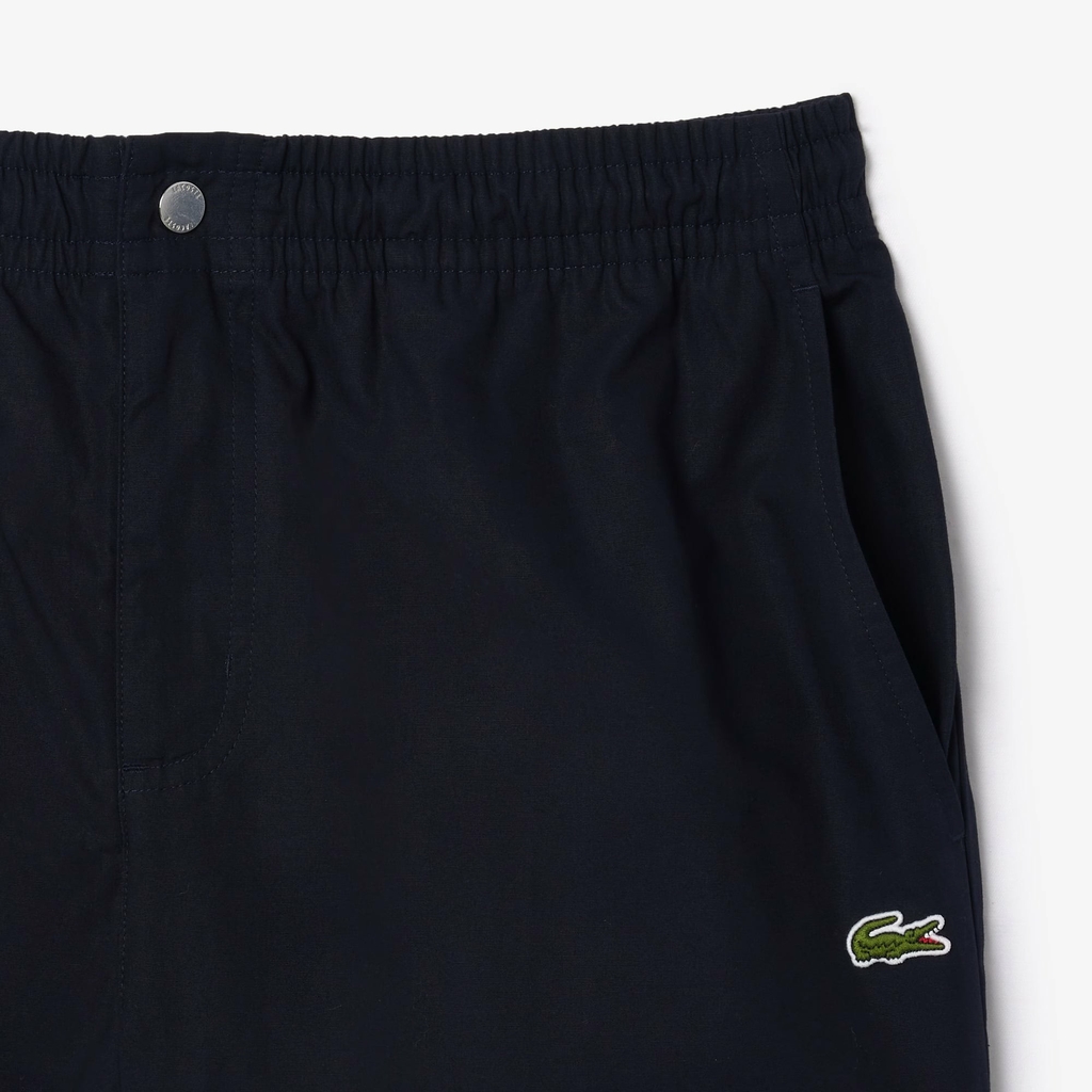 Quần Short Lacoste Chính hãng - Relaxed Fit Poplin - Màu Abysm Blue | JapanSport GH7220-51-HDE