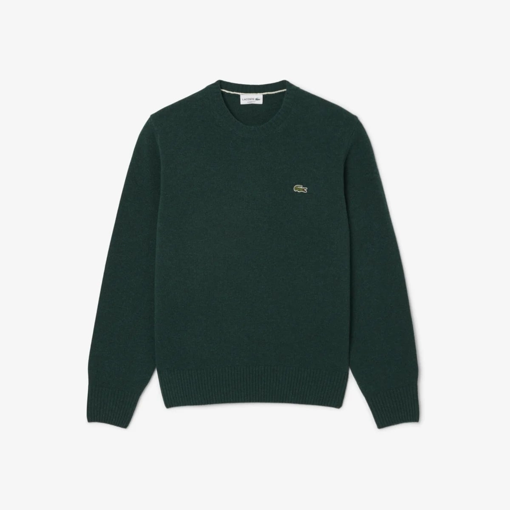 Áo Dài Tay Lacoste Chính hãng - Carded Wool Crew Neck Sweater - Màu Xanh | JapanSport  AH2916-51-YZP