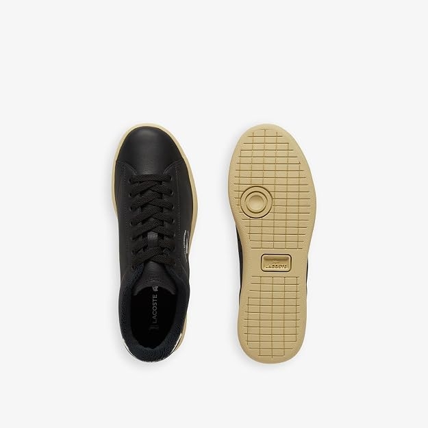 Giày Lacoste Nữ Chính Hãng - Carnaby Set Leather Sneakers - Màu Đen | JapanSport 7-48SFA00173E6