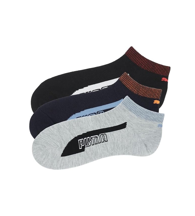Tất Puma Chính hãng - Sneakers Length, khử mùi hôi - Màu Đen/Xám/Đen | JapanSport 4293342-2325-1