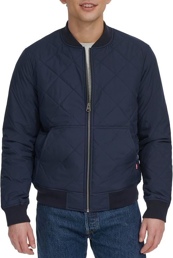 Áo Khoác Levi's Nam Chính Hãng - Men’s Diamond Quilted Bomber Jacket - Màu Navy | JapanSport LM4RP488   NVY