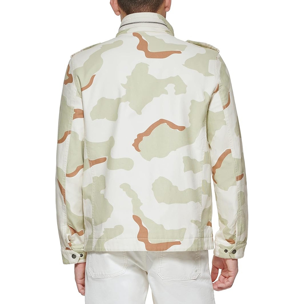 Áo Khoác Levi's Chính Hãng - Washed Cotton Military Jacket - Màu Trắng/Camo | JapanSport LM9MC286-dsc