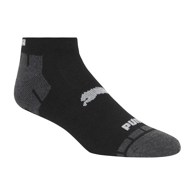 Set Tất Puma Chính hãng - 8-Pack Low-Top Running Socks - Màu Đen/Xám | JapanSport P114180AZ-012