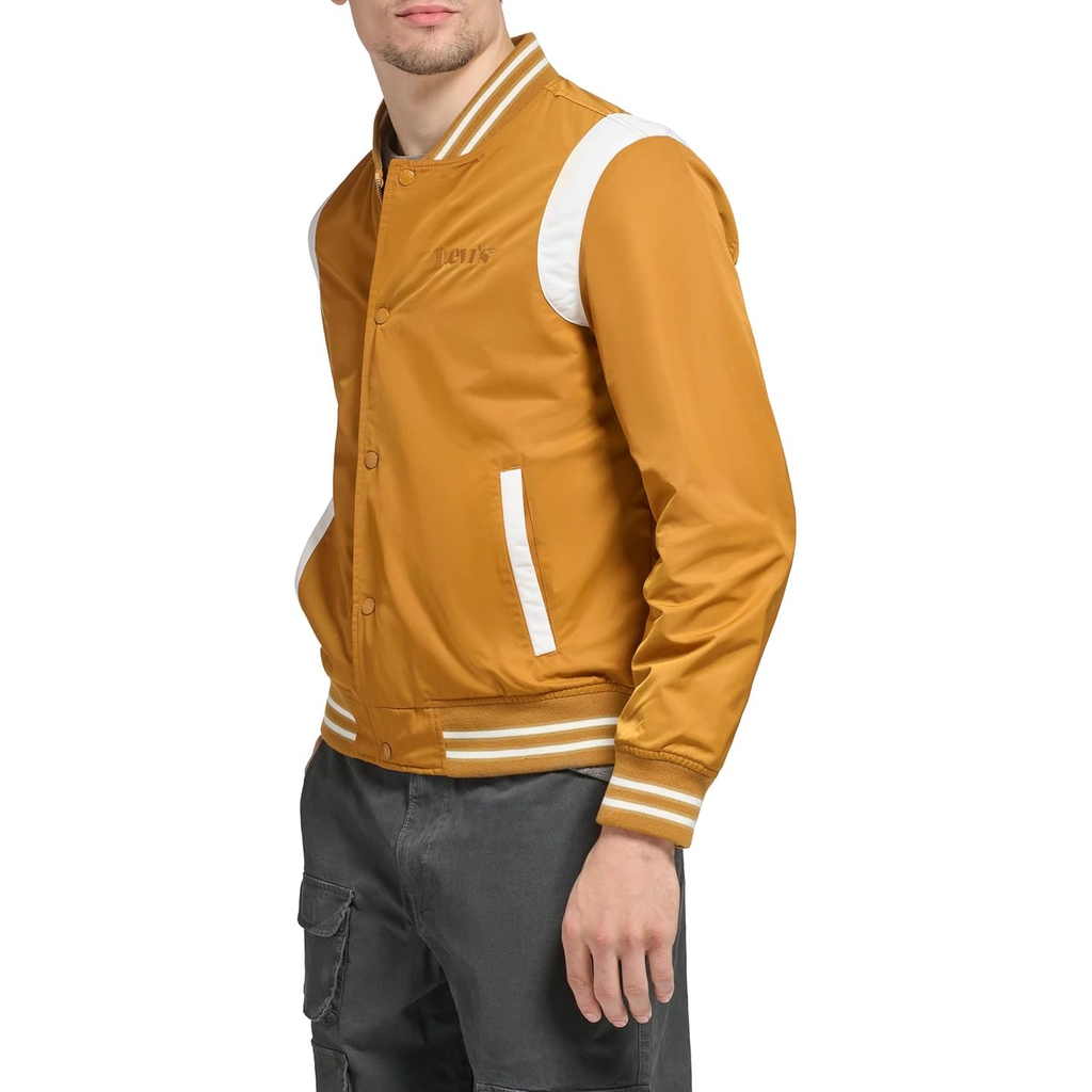 Áo Khoác Levi's Chính Hãng -  Colorblock Varsity Bomber Jacket - Màu Nâu | JapanSport LM3RP739-spi