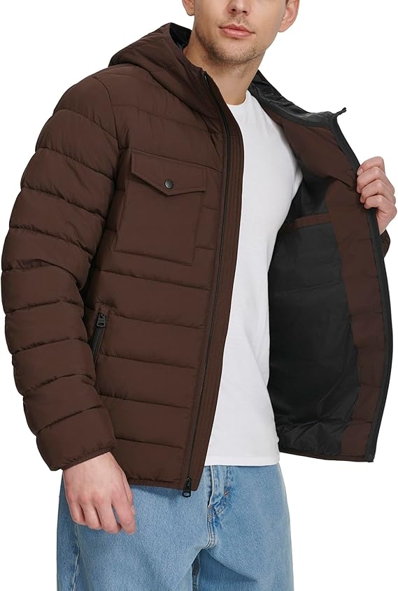 Áo Khoác Levi's Chính Hãng - Áo khoác phao trùm đầu co giãn chống nước hiệu suất cao - Màu mận | JapanSport LM2RP401-CBR