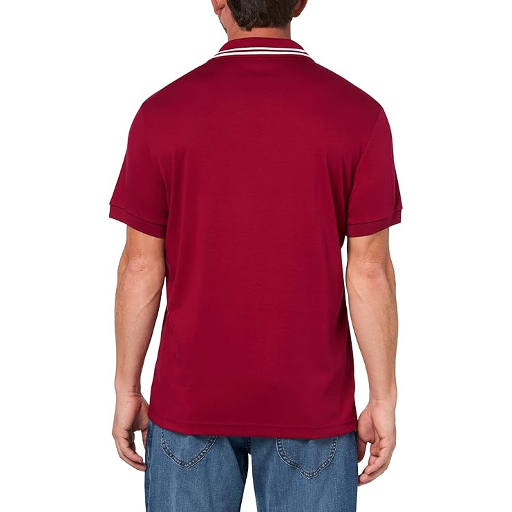 Áo Polo Lacoste Nam Chính hãng - Regular Fit Contrast Collar Polo - Màu Đỏ | JapanSport DH5922-51-476