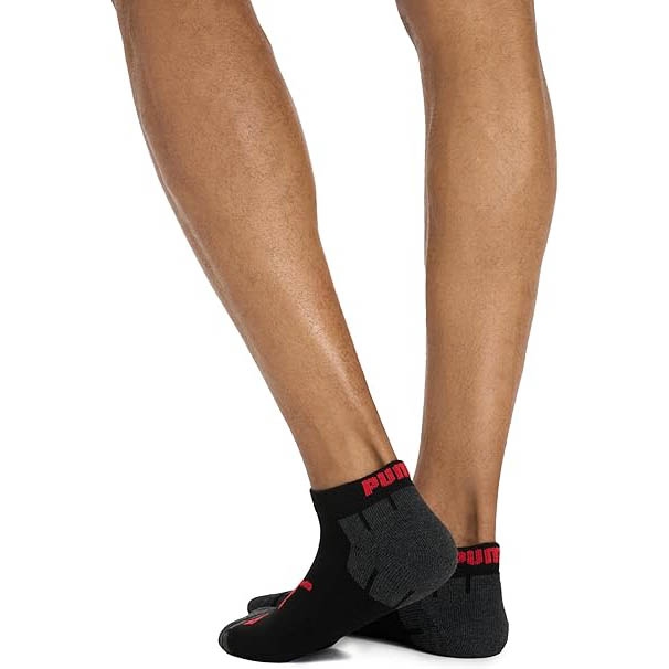 Set Tất Puma Chính hãng - 8-Pack Low-Top Running Socks - Màu Đen/Xám | JapanSport P114180AZ-012