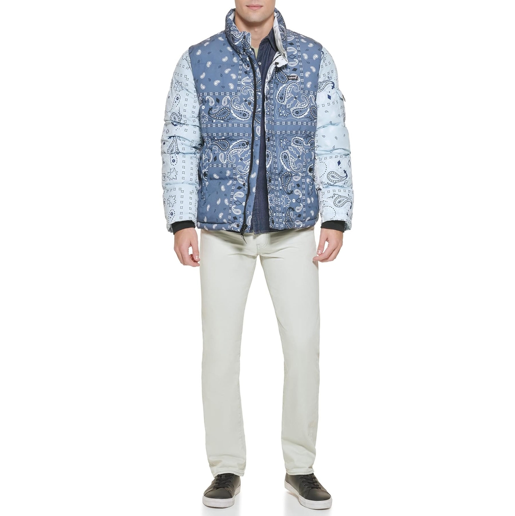 Áo Khoác Levi's Chính Hãng - Men's Bubble Puffer - Màu Xanh | JapanSport LM1RP082-di3