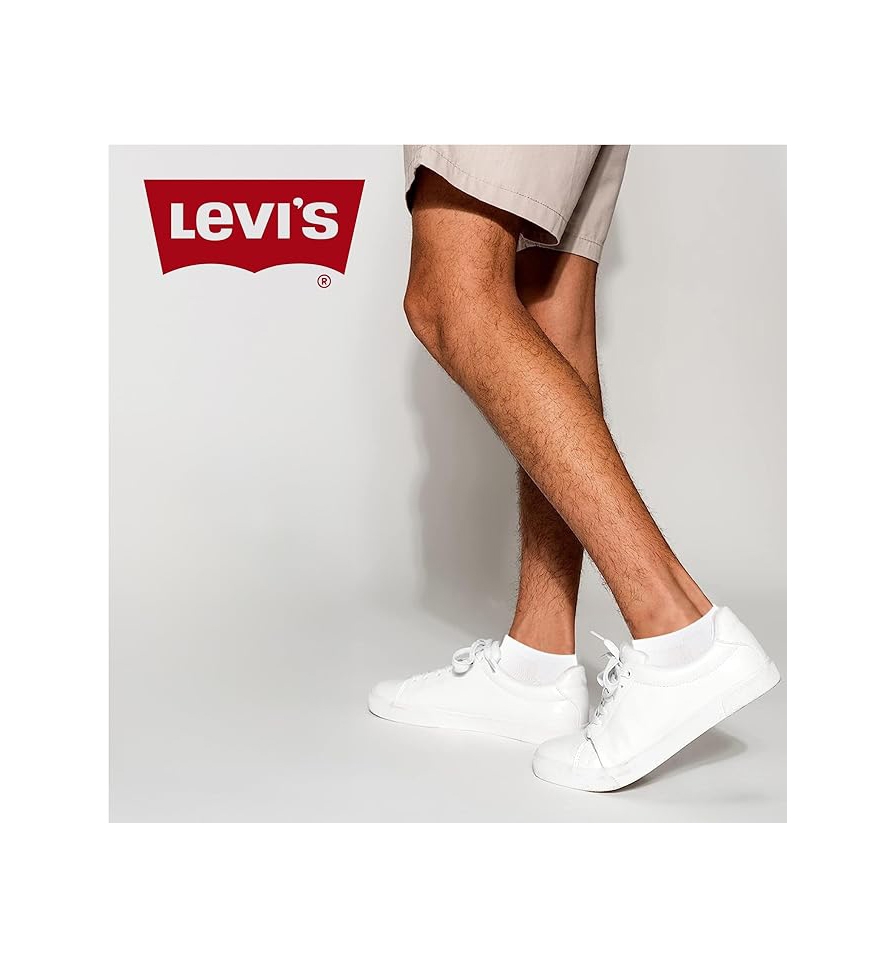 Set 8 đôi tất Levi's Chính Hãng -  Crew Low Cut No Show Ankle Socks - Màu Trắng | JapanSport 8-M260LW